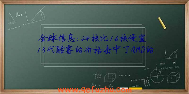 全球信息:24核比16核便宜